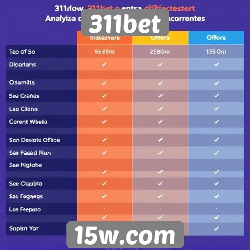 Comparativo entre 311bet e concorrentes